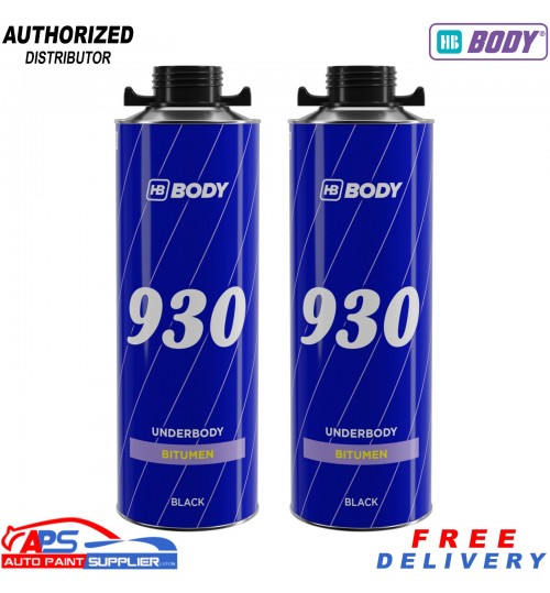 2X HB Body 930 Black Bitumen 1L Underbody Sealant – Car Rust Protection